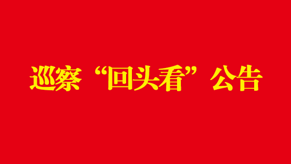巡察“回头看”公告